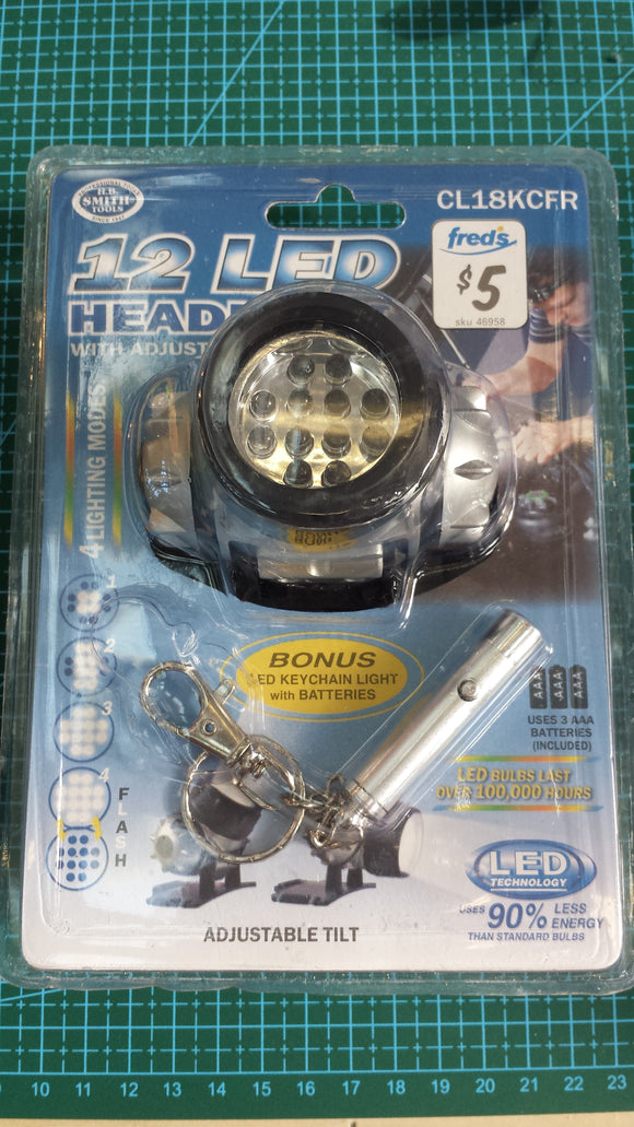 12 LED headlamp